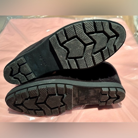 Prada Wedge Boot. Size 38 Black Suede - Picture 2 of 6